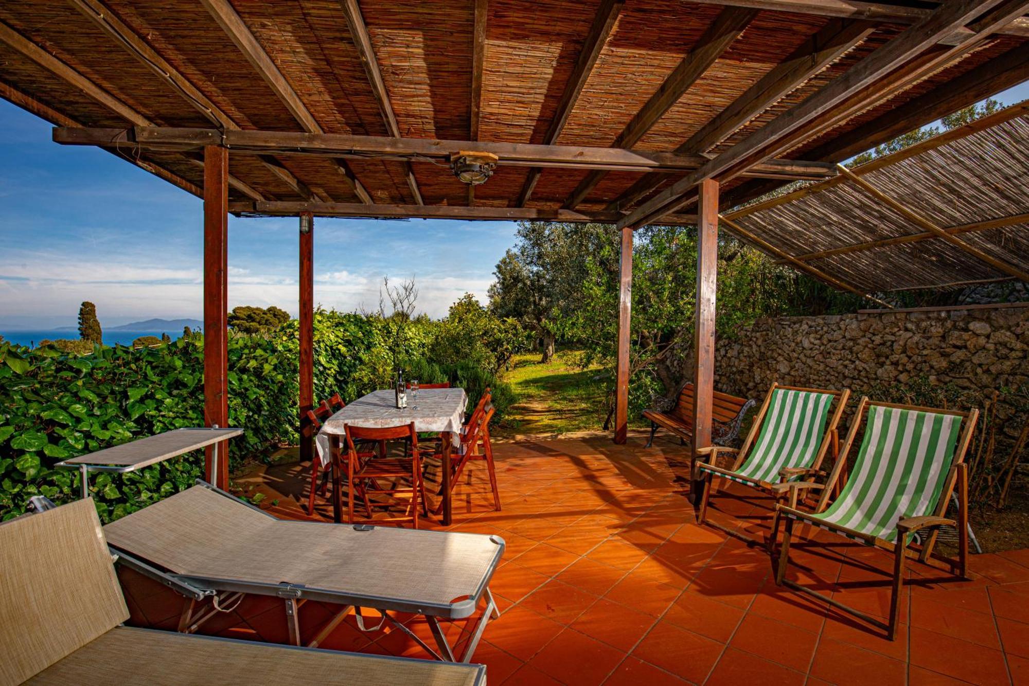Il Cottage Di Villa Sveva, Splendida Vista Mare Порто Санто Стефано Экстерьер фото